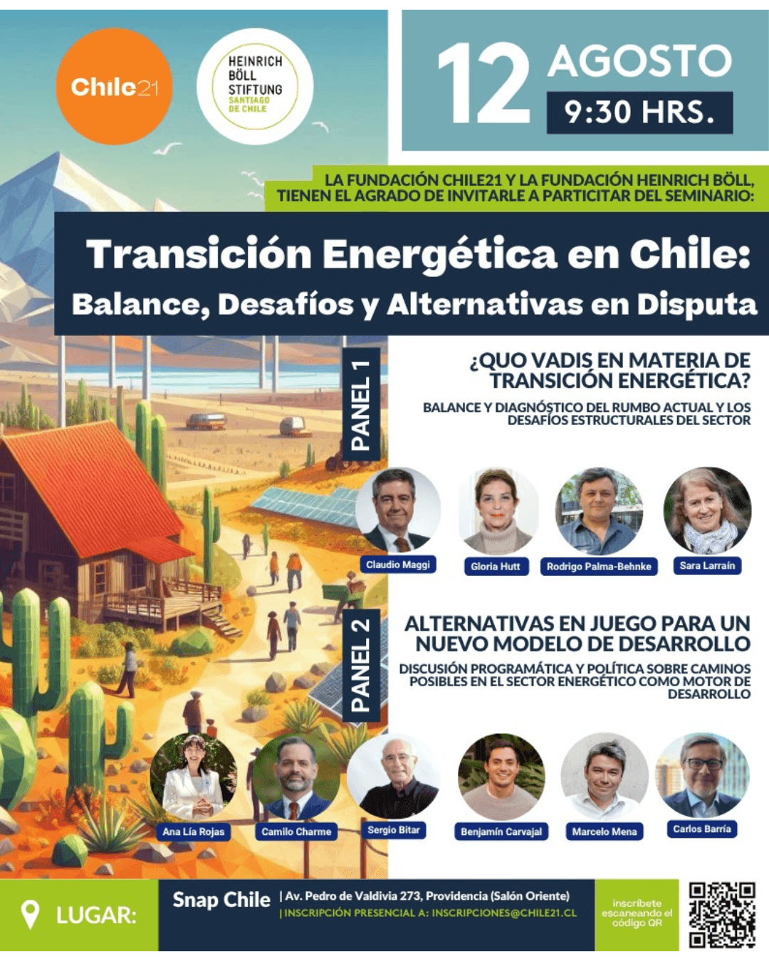 Encuentro estratégico reunirá a figuras clave para debatir el futuro de la transición energética en Chile