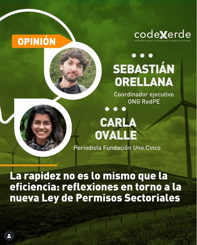 Carla Ovalle, periodista Fundación Uno.Cinco, y Sebastián Orellana, coordinador ejecutivo ONG RedPE